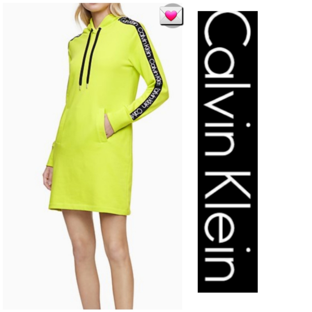 💞CALVIN KLEIN long sleeve hoodie DRESS